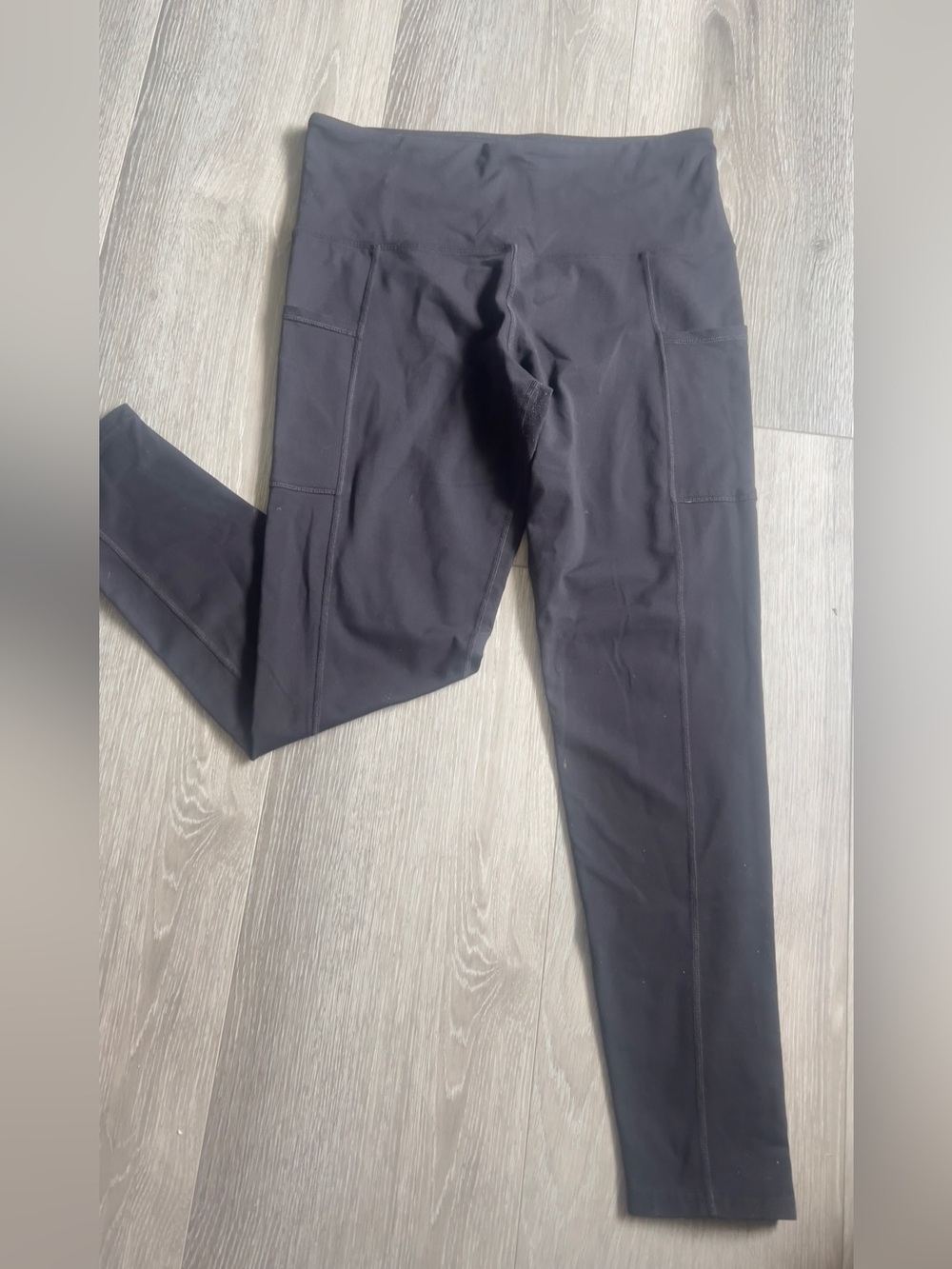 Tuff Athletics Charcoal High-Waist Leggings with Side Pockets